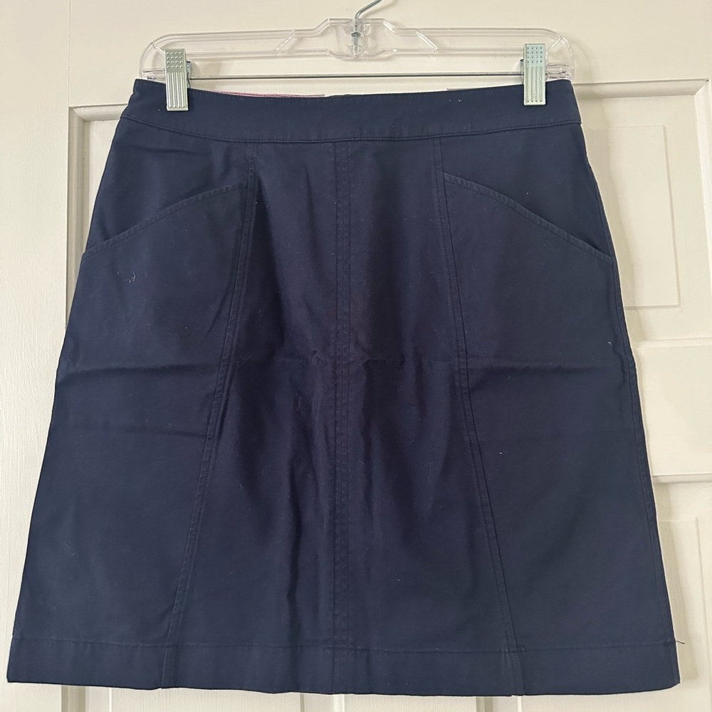 Boden Navy A-Line Skirt